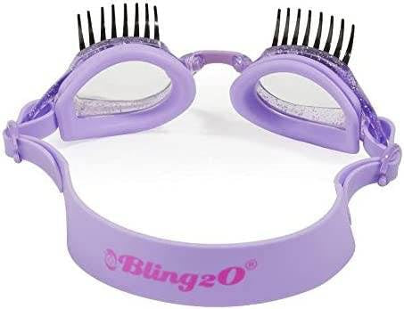 Bling 2O Girls Swimming Goggles 8+ AntiFog No Leak Non Slip UV Protection Purple