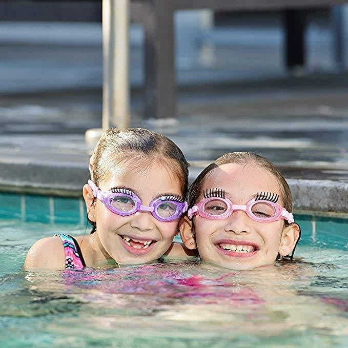 Bling 2O Girls Swimming Goggles 8+ AntiFog No Leak Non Slip UV Protection Purple