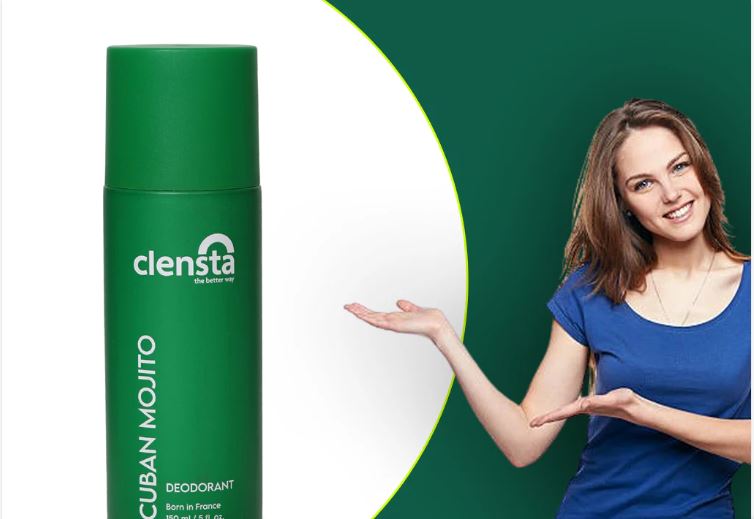 Clensta Body Spray Cuban Mojito Deodorant With Butane & Red Aloe Vera Extract  150 ml