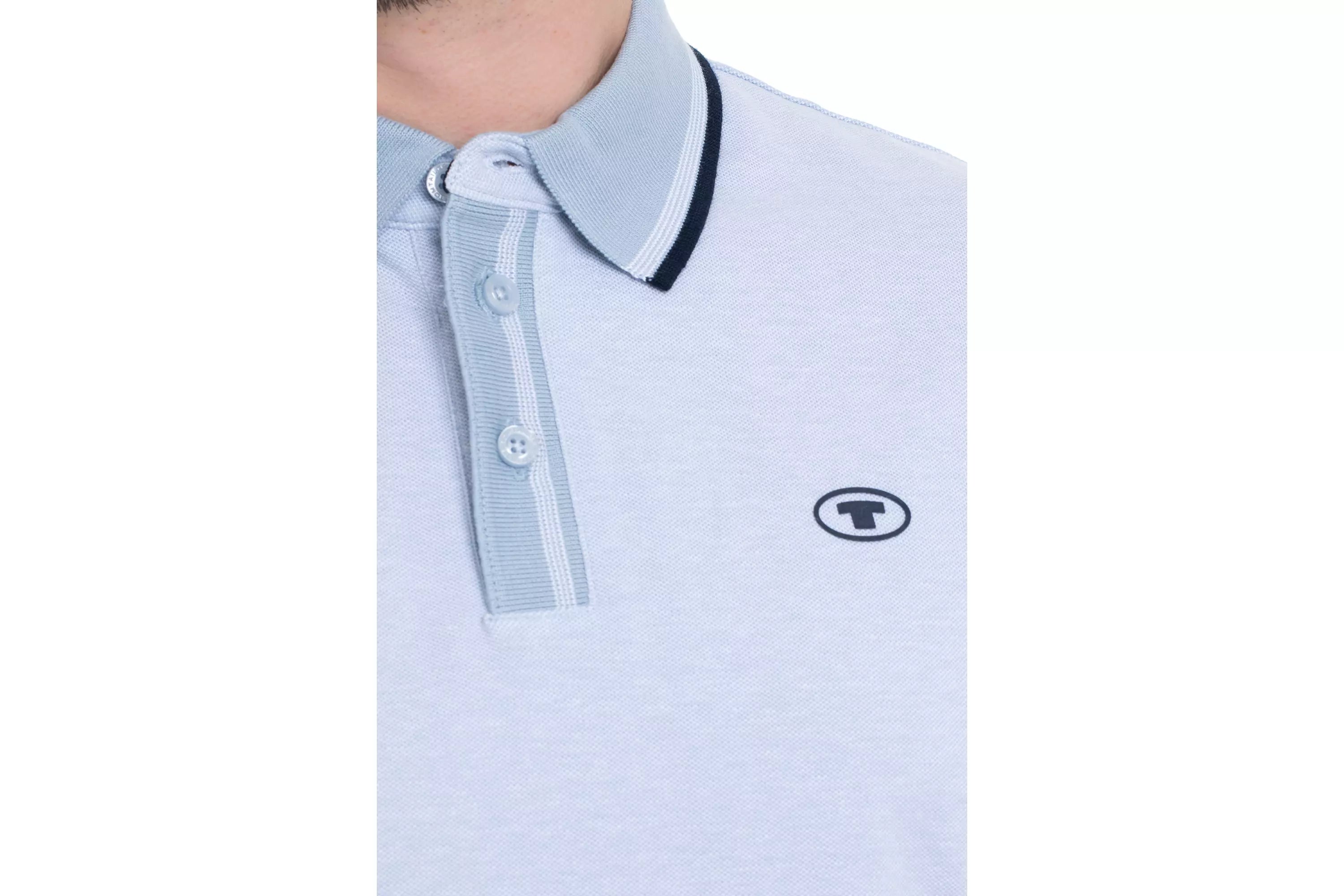 Tom Tailor Regular Style Poloshirt mit Label-Print in Gruen
