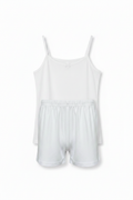 White Cami & Shorts Set
