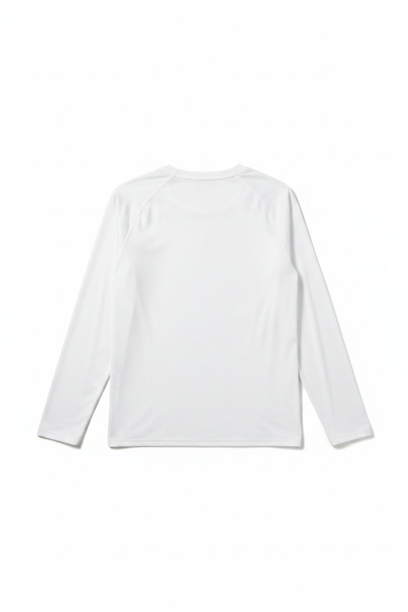 White Long-Sleeve Tee — Back