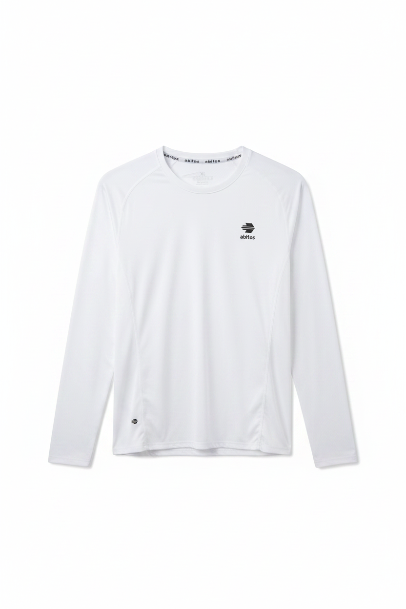 White Long-Sleeve Tee — Front