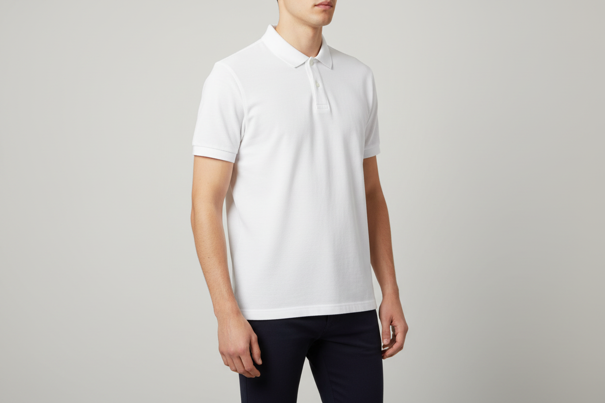 White Polo — Front-Right 3Q