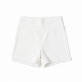 White Ribbed Shorts – Front