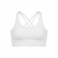 White Sports Bra – Front Detail