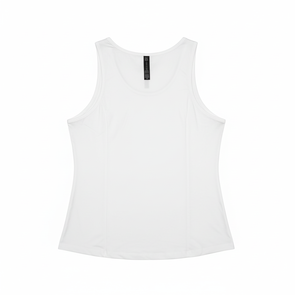 White Tank Top - Back View