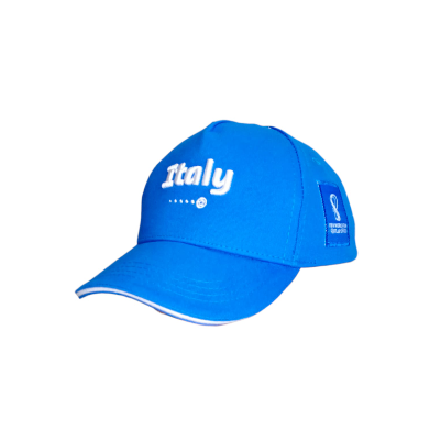 FIFA 2022 with the Authentic Italy Men Cap in Blue - Official Emblem Included