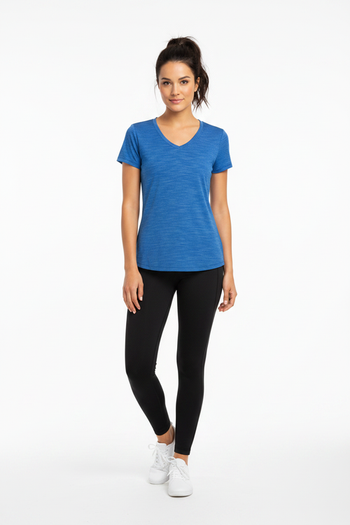 Woman Wearing Blue T-Shirt