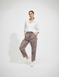 Woman wearing cargo pants