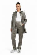 Woman wearing metallic co-ord set