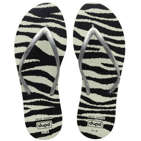 Dupe Optical Women's Zebra Flip Flops