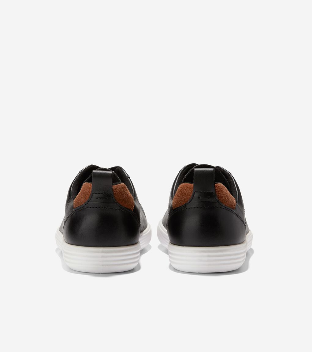 Cole Haan Men's Grand Crosscourt Wingtip Sneaker - Black Leather